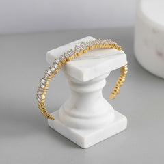 CUBIC ZIRCONIA COLLECTION - CRYSTALLURE BANGLE - CZBRA38 - GOLD