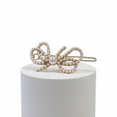 ATHENA COLLECTION - PEARL TREASURE BOW CLIP - GOLD (CLIP 751)