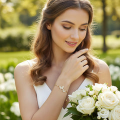 CUBIC ZIRCONIA COLLECTION - BEJEWELLED BUTTERFLY BRACELET - (CZBRA34) GOLD