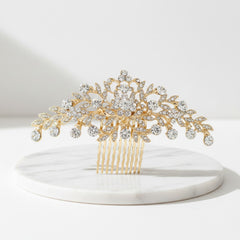 ATHENA COLLECTION - CRYSTAL DIVINE HAIR COMB - GOLD (HC188)