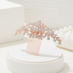 ATHENA COLLECTION - CRYSTAL DIVINE HAIR COMB - ROSE GOLD (HC188)