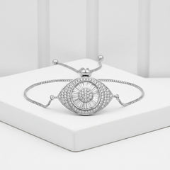 ATHENA COLLECTION - BEJEWELLED BRACELET - CZBRA35 (SILVER)