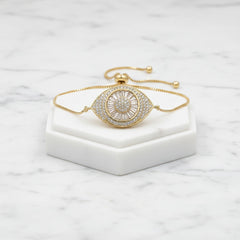 ATHENA COLLECTION - BEJEWELLED BRACELET - CZBRA35 (GOLD)