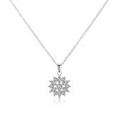 CUBIC ZIRCONIA - CRYSTAL SPARKLE NECKLACE - CZNK87 SILVER