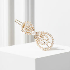 ATHENA COLLECTION - CHIC PEARL BOW CLIP - (CLIP 747) GOLD