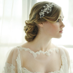SASSB COLLECTION - DARCEY PEARL DIVINE HAIR COMB - SILVER
