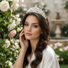 ATHENA COLLECTION - ELEGANCE TIARA - AHB211 SILVER