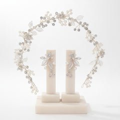 ATHENA COLLECTION - FLORAL EXTRAVAGANCE HAIR VINE- SILVER - HP206