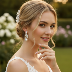 CUBIC ZIRCONIA COLLECTION - SPARKLE ELEGANCE EARRINGS - CZER854 SILVER