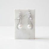 CUBIC ZIRCONIA COLLECTION - SPARKLE ELEGANCE EARRINGS - CZER854 SILVER
