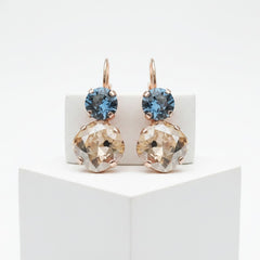 ATHENA COLLECTION - MONTANA BLUE EARRINGS - CZER864 GOLD