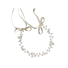 ATHENA COLLECTION - DAINTY FLOWER HAIRVINE - SILVER
