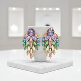 ATHENA COLLECTION - CRYSTAL DAZZLE EARRINGS -CZER866 MULTI