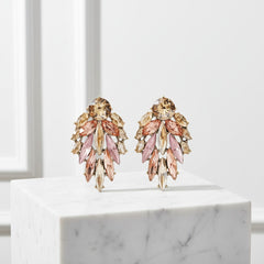 ATHENA COLLECTION - CRYSTAL DAZZLE EARRINGS -CZER866 PINK