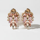 ATHENA COLLECTION - CRYSTAL DAZZLE EARRINGS -CZER866 PINK