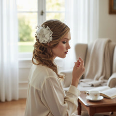 Verity Crystal Flower Headpiece - SASSB HP20- White