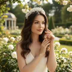 ATHENA COLLECTION - BEJEWELLED HEADBAND - AHB216 SILVER
