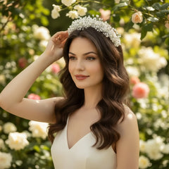 ATHENA COLLECTION - BEJEWELLED HEADBAND - AHB216 SILVER