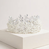 ATHENA COLLECTION - TIMELESS BEAUTY TIARA - SILVER AHB217