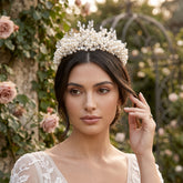 ATHENA COLLECTION - TIMELESS BEAUTY TIARA - SILVER AHB217
