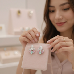 CUBIC ZIRCONIA COLLECTION - CHIC EARRING COLLECTION - PASTELS