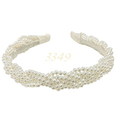 ATHENA COLLECTION - CHIC PEARL HEADBAND - SILVER AHB219