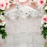 ATHENA COLLECTION - CRYSTAL ALLURE HAIR PINS - PIN81- SILVER