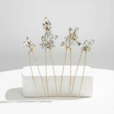 ATHENA COLLECTION - CRYSTAL ALLURE HAIR PINS - PIN81- GOLD