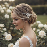ATHENA COLLECTION - GLITZY GLAM HAIR COMB - HC303 SILVER
