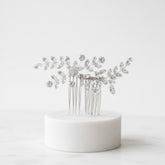 ATHENA COLLECTION - GLITZY GLAM HAIR COMB - HC303 SILVER