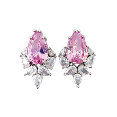 CUBIC ZIRCONIA COLLECTION - DELICATE DIVA EARRINGS - BLUSH PINK CZER883
