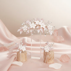 ATHENA COLLECTION - BLUSH PINK COLLECTION - COMB AND PIN SET