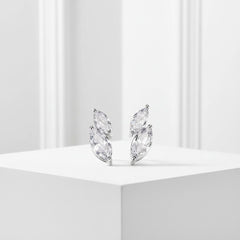 CUBIC ZIRCONIA COLLECTION - SIMULATED DIAMOND STUD EARRINGS - CZER887 SILVER