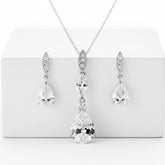 Cubic Zirconia - Bridal Necklace Set - (NK1)