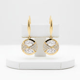 CUBIC ZIRCONIA COLLECTION - CRYSTAL DROP EARRINGS - CZER890 GOLD