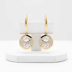 CUBIC ZIRCONIA COLLECTION - CRYSTAL DROP EARRINGS - CZER890 GOLD