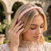 ATHENA COLLECTION - DAINTY PEARL HEADBAND - PINK