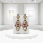 ATHENA COLLECTION - VINTAGE LUXE EARRINGS - LIGHT ROSE - CZER892 PINK