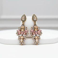 ATHENA COLLECTION - VINTAGE LUXE EARRINGS - LIGHT ROSE - CZER892 PINK