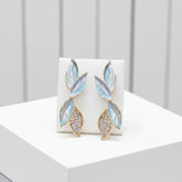 ATHENA COLLECTION - CHIC DROP EARRINGS -BLUE -CZER895