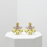 ATHENA COLLECTION - GLAM DIVA EARRINGS - CZER891 YELLOW