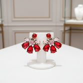 ATHENA COLLECTION - GLAM DIVA EARRINGS - CZER891 RED