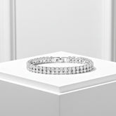 CUBIC ZIRCONIA COLLECTION - CRYSTAL ALLURE BRACELET - BR177 SILVER