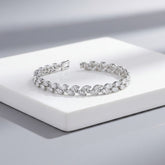 CUBIC ZIRCONIA COLLECTION - CRYSTAL ALLURE BRACELET - CZBR171 SILVER