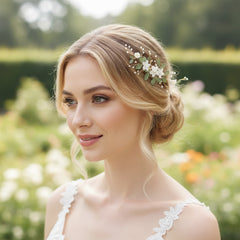 ATHENA COLLECTION - EXQUISITE FLORAL HAIR COMB - HC308