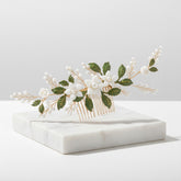 ATHENA COLLECTION - EXQUISITE FLORAL HAIR COMB - HC308