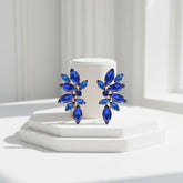 ATHENA COLLECTION - CRYSTAL ELEGANCE EARRINGS - CZER910 SAPPHIRE