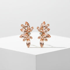 ATHENA COLLECTION - CRYSTAL ELEGANCE EARRINGS - CZER910 BLUSH PINK