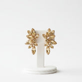 ATHENA COLLECTION - CRYSTAL ELEGANCE EARRINGS - CZER910 CHAMPAGNE