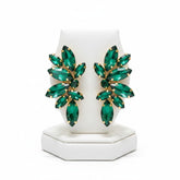 ATHENA COLLECTION - CRYSTAL ELEGANCE EARRINGS - CZER910 EMERALD